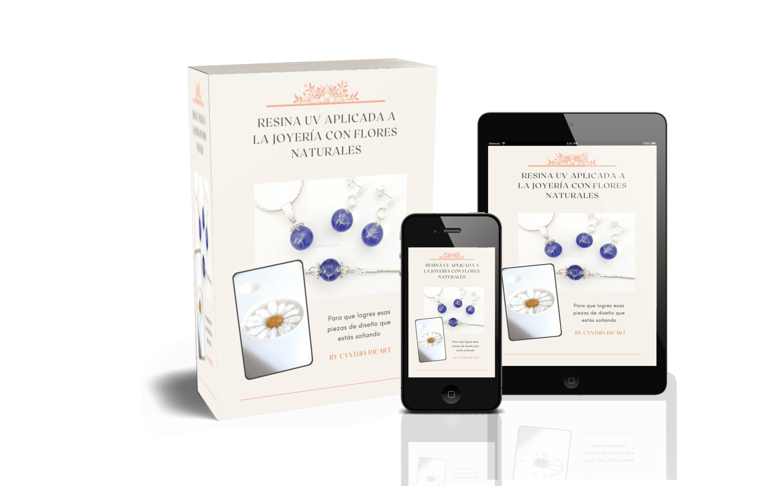 Resina UV aplicado a la Joyería con Flores